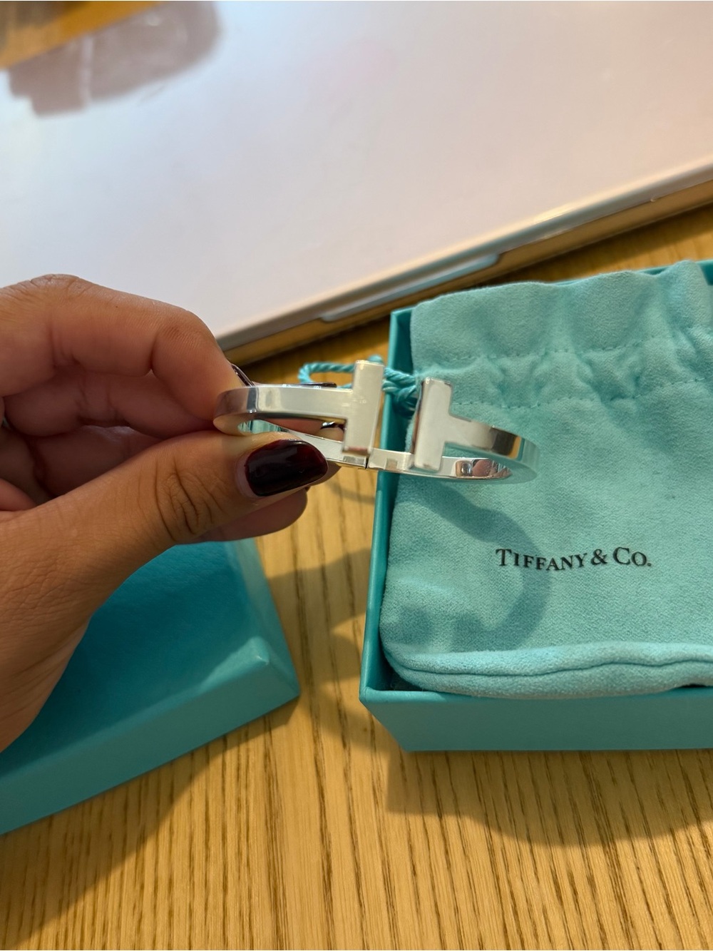 Tiffany T Square Bracelet Sterling Silver (Size Small) Authentic - Picture 5 of 15